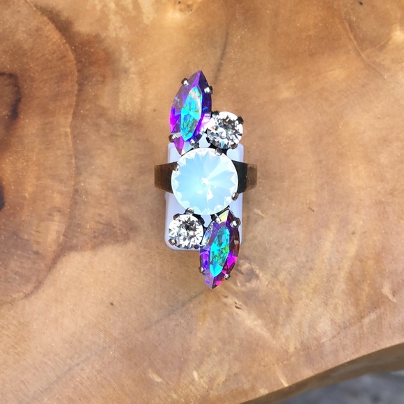 Gorgeous Boho/Tribal Crystal Statement Ring